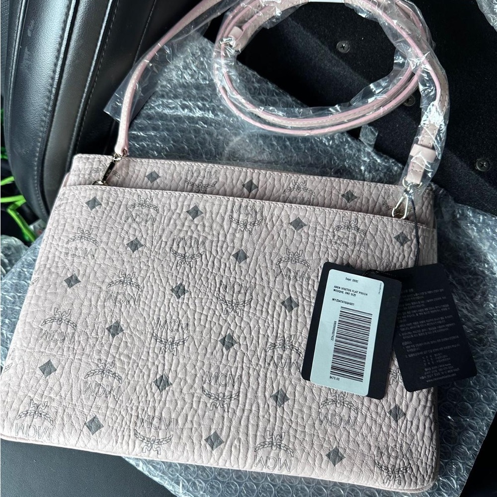 Mcm crossbody pouch powder pink